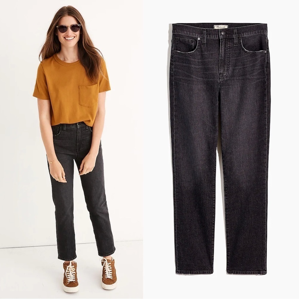 Madewell • The Perfect Vintage Jean in Sumner Wash faded black ankle high rise